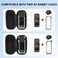 BRDRC Portable Small Case for Insta360 X5 X4 for Cage and Lens Cap Carrying Storage Bag Protective Cover Hard Shell Travel Protector with Wrist Strap Carabiner for Insta 360 X5 X4 Accessories
