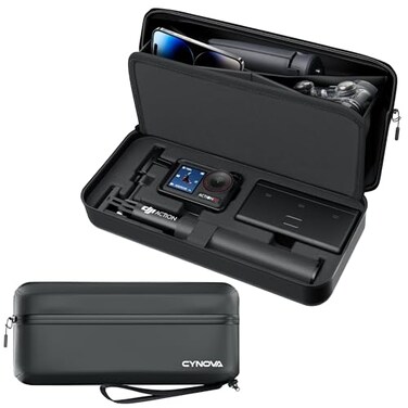 CYNOVA Carrying Bag for DJI Osmo Action 45 Pro PU Storage Protective Bag for DJI Osmo Action 45 Pro Adventure Combo Accessories Protective PU Storage Accessories