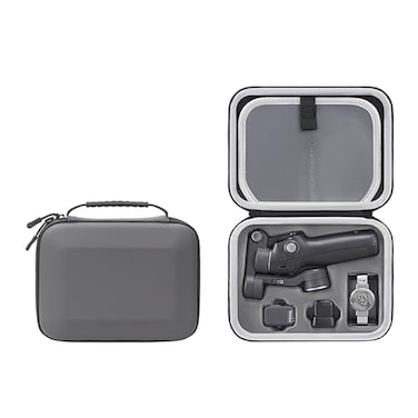 DFTIM For Osmo Mobile 7P7 Gimbal Stabilizer Hard Case PU Leather Portable Bag Waterproof Travel Storage Box with Custom Foam Insert Mesh Pocket for DJI OM Mobile 7P Smartphone Gimbal Accessories