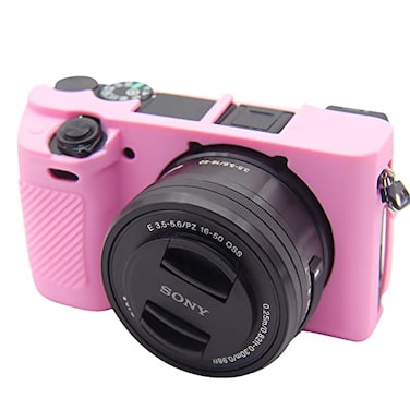 Easy Hood Case for Sony Alpha A6100 A6300 A6400 ILCE6100 ILCE6300 ILCE6400 Digital Camera AntiScratch Soft Silicone Housing Protective Cover Protector Skin Pink