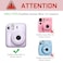 FINTIE Fintie Protective Case for Fujifilm Instax Mini 12 Instant Camera Premium Vegan Leather Bag Cover with Removable Adjustable Strap Lilac Marble