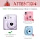 FINTIE Fintie Protective Case for Fujifilm Instax Mini 12 Instant Camera Premium Vegan Leather Bag Cover with Removable Adjustable Strap Lilac Marble