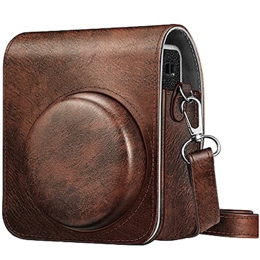 FINTIE Fintie Protective Case for Fujifilm Instax Mini 40 Instant Camera Premium Vegan Leather Bag Cover with Removable Adjustable Strap Vintage Brown