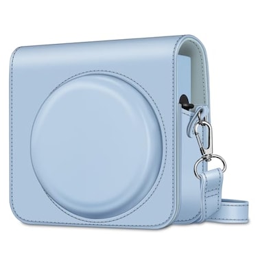FINTIE Fintie Protective Case for Fujifilm Instax Square SQ40 SQ1 Instant Camera Premium Vegan Leather Bag Cover with Removable Adjustable Strap Blue