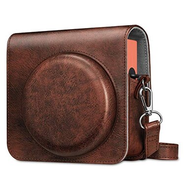 FINTIE Fintie Protective Case for Fujifilm Instax Square SQ40 SQ1 Instant Camera Premium Vegan Leather Bag Cover with Removable Adjustable Strap Vintage Brown