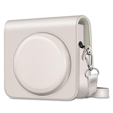 FINTIE Fintie Protective Case for Fujifilm Instax Square SQ40 SQ1 Instant Camera Premium Vegan Leather Bag Cover with Removable Adjustable Strap White