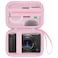 HESPLUS Camera Case for Sony ZV1 ZV1F ZV1 II Digital Camera for Content Creators and Vloggers Camera Protective Box Hard Travel Storage Bag Mesh Pocket fits Cable Batteries SD Card Pink