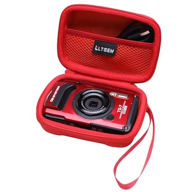 L LTGEM LTGEM Case Compatible with OM SYSTEM Olympus Tough TG7 TG6 TG5 TG4 Underwater Digital Camera Hard Travel Carrying Storage Bag RedCase Only
