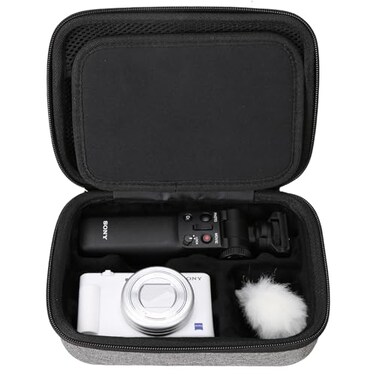 Mchoi Shockproof Carrying Case Fits for Sony ZV1 ZV1F ZV1 II Vlog Digital Camera Bluetooth Grip Vlogger Accessory Kit with Grooved Fits for Vlogger Accessory Kit Case Only