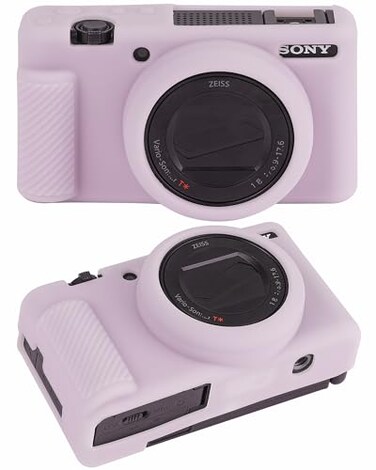 MIOKAU ZV1F Camera Case Soft Silicone Protective Case for Sony ZV1FZV1M2ZV1 Mark II NOT for ZV1 Vlog Camera Lightweight ZV1F Cover light pink