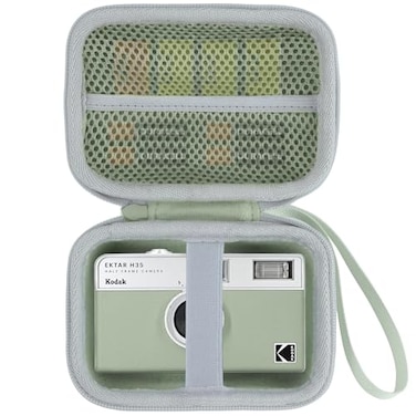 RIYADAone Hard Case Replacement for KODAK EKTAR H35 H35N Ultra F9 M35 M38 Half Frame Film Camera Striped Green White Case