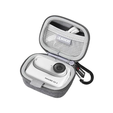 RLSOCO Carrying Case for Insta360 Ace Pro 2GO 3SGO 3 4K Tiny Portable Vlogging Camera Grey Case Only