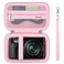 Supmay Camera Case for Panasonic LUMIX ZS99 ZS300 TZ99 LX10 ZS200D ZS200 ZS80D ZS80 ZS100 ZS70 ZS60 Compact 4K Digital Camera Protective Case Bag with Mesh Pocket for Battery Pack Pink