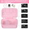 Supmay Camera Case for Panasonic LUMIX ZS99 ZS300 TZ99 LX10 ZS200D ZS200 ZS80D ZS80 ZS100 ZS70 ZS60 Compact 4K Digital Camera Protective Case Bag with Mesh Pocket for Battery Pack Pink