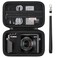 Supmay Hard Carrying Case for Canon PowerShot G7X Mark IIIMark IISX740 HSSX730 HS Sony ZV1FRX100 Ricoh GR III Compact 4K Vlogging Small Cameras with Mesh Pocket for Battery USB Cable Black