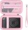 Supmay Hard Carrying Case for Ricoh GR IIIxGR IIIGR IIGR Digital Compact Camera Protective Storage Bag with Zipper Mesh Pocket for USB Cable Battery Pink