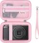 Supmay Hard Carrying Case for Ricoh GR IIIxGR IIIGR IIGR Digital Compact Camera Protective Storage Bag with Zipper Mesh Pocket for USB Cable Battery Pink