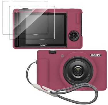 Tedubax Silicone Case for Sony ZV1F ZV1 IIZV1M2 Digital Camera with 2PCS Screen Protector and a Lanyard Sony ZV1 II casered