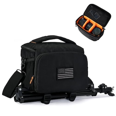 Vogano Camera Bag Protective Covers Photography Shoulder Bag Compatible for Nikon Canon Sony DSLSLRMirrorless Equipment Travel Waterproof Black