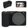 VOVMOEYA For Sony ZVE10II Camera CaseSiliconE Case1 Screen Protector2 Hot Shoe Cover1 Alpha ZVE10 II Silicone Camera Cover ZVE10II Accessories Protective Case Tempered Glass 9HTexture Black