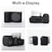 VOVMOEYA For Sony ZVE10II Camera CaseSiliconE Case1 Screen Protector2 Hot Shoe Cover1 Alpha ZVE10 II Silicone Camera Cover ZVE10II Accessories Protective Case Tempered Glass 9HTexture Black