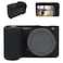 VOVMOEYA For Sony ZVE10II Camera CaseSiliconE Case1 Screen Protector2 Hot Shoe Cover1 Alpha ZVE10 II Silicone Camera Cover ZVE10II Accessories Protective Case Tempered Glass 9HTexture Black