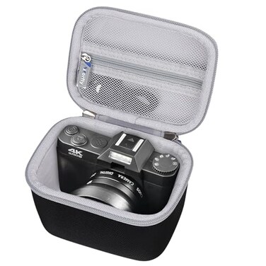 worfty Camera Case for DuluvuluZostuicROQIOOOiadekVJIANGERAboobuTEFTYMONAUREAPIXLacegre Vlogging Youtube Vlog Camera Carrying Storage Holder for SD Cards BatteriesCase Only Black
