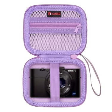 XANAD Compact Case for KODAK PIXPRO C1 PIXPRO A1 Sony RX100 VII VI V IV IIICAMKORY 4k Digital CameraPoint and Shoot Vlogging Camera Bag with Zipper Mesh Pocket fits SD card Purple