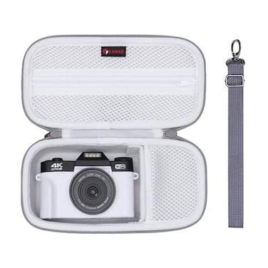 XANAD Hard Case for Sony a6400 a6700 a6000 a6100 a5100 a5000Sony ZVE10 ZV1 ZV1F ZVE10 II Mirrorless Digital Camera with Shoulder StrapGrey