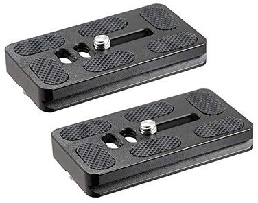Fotasy 2 Packs 70mm Arca Swiss Plate 70 mm QR Plate Quick Release Plate Arca Type Plate Tripod Quick Release Plate fits ArcaSwiss Universal Standard Clamp for DSLR Camera Tripod Ballhead
