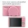 AEXUTDA Case for PowerShot SX740 HS Camera Protective Cover SX740 HS Camera Soft Silicone Bag with Detachable Lens Cover Lightweight Skin FriendlyPink