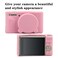 AEXUTDA Case for PowerShot SX740 HS Camera Protective Cover SX740 HS Camera Soft Silicone Bag with Detachable Lens Cover Lightweight Skin FriendlyPink