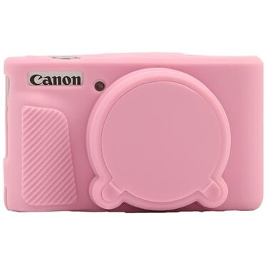 AEXUTDA Case for PowerShot SX740 HS Camera Protective Cover SX740 HS Camera Soft Silicone Bag with Detachable Lens Cover Lightweight Skin FriendlyPink