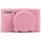 AEXUTDA Case for PowerShot SX740 HS Camera Protective Cover SX740 HS Camera Soft Silicone Bag with Detachable Lens Cover Lightweight Skin FriendlyPink