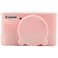 AEXUTDA Case for PowerShot SX740 HS Camera Protective Cover SX740 HS Camera Soft Silicone Bag with Detachable Lens Cover Lightweight Skin FriendlySweet Smoked Pink