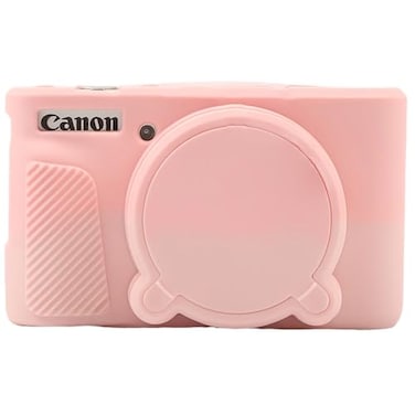 AEXUTDA Case for PowerShot SX740 HS Camera Protective Cover SX740 HS Camera Soft Silicone Bag with Detachable Lens Cover Lightweight Skin FriendlySweet Smoked Pink