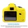 Easy Hood Camera Case for Canon EOS Rebel T6 T7 T5 AntiScratch Soft Silicone Protective Cover Protector Skin for Canon EOS 1500D 1300D Rebel T7 T6 DSLR Camera Yellow
