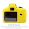 Easy Hood Camera Case for Canon EOS Rebel T6 T7 T5 AntiScratch Soft Silicone Protective Cover Protector Skin for Canon EOS 1500D 1300D Rebel T7 T6 DSLR Camera Yellow