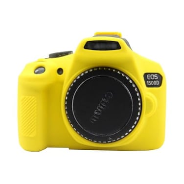 Easy Hood Camera Case for Canon EOS Rebel T6 T7 T5 AntiScratch Soft Silicone Protective Cover Protector Skin for Canon EOS 1500D 1300D Rebel T7 T6 DSLR Camera Yellow