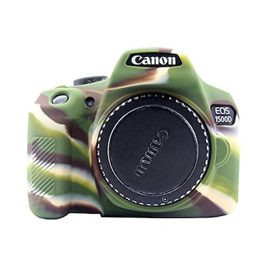 Easy Hood Camera Case for Canon EOS Rebel T6 T7 T5 AntiScratch Soft Silicone Protective Cover Protector Skin for Canon EOS 1500D Rebel T7 EOS 1300D Rebel T6 DSLR Camera Camo