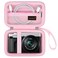 Canboc Carrying Case for Panasonic LUMIX ZS99 TZ99 ZS300 LX10 ZS80 ZS100 ZS70 ZS200 Point and Shoot Camera Zipper Mesh Pocket fits USB Cable Batteries Pink Case Only