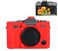 Pocoukate Case for Fuji XT30 XT30 II Camera Soft Silicone Protective Cover Skin with Screen Protector Accessories Red
