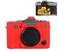 Pocoukate Case for Fuji XT30 XT30 II Camera Soft Silicone Protective Cover Skin with Screen Protector Accessories Red