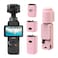 Rszfnjxry Silicone Protective Case Cover for DJI Osmo Pocket 3 Accessories Pink