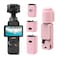Rszfnjxry Silicone Protective Case Cover for DJI Osmo Pocket 3 Accessories Pink