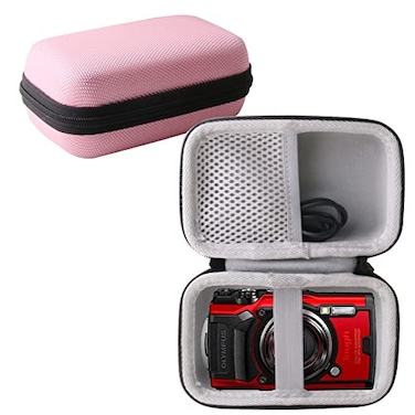 WERJIA Hard Carrying Case for Olympus Tough TG7TG6 TG5TG4 Digital Camera Case Pink