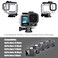 YALLSAME Side Open Case for GoPro Hero 13 12 11 10 9 Black Skeleton Housing Protective Frame Mount Case Features 2 ColdShoe Mount and Side Opening for Charging Accessory for GoPro 9 10 11 12 13 Black