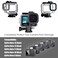 YALLSAME Side Open Case for GoPro Hero 13 12 11 10 9 Black Skeleton Housing Protective Frame Mount Case Features 2 ColdShoe Mount and Side Opening for Charging Accessory for GoPro 9 10 11 12 13 Black
