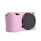 TUYUNG ZVE10 Silicone Case Rubber Housing Camera Case Protective Cover Skin for Sony ZVE10 Pink