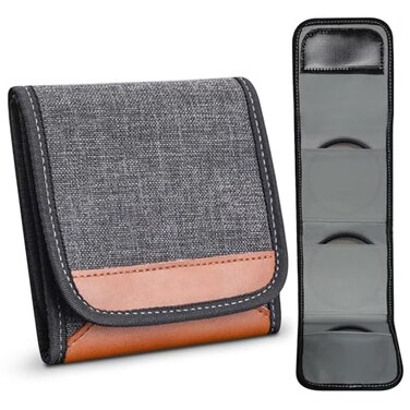 KELIJIE Professional photography Filter Holder Belt Bag Pouch waterproof and dustproof design suitable for 25mm82m Filter bag Three Pack of 1 Gray